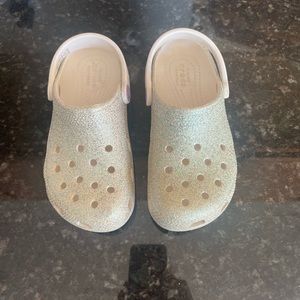 Size 13 girls glitter Crocs